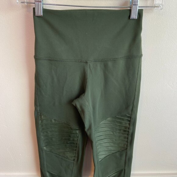 NWOT Alo Yoga Hunter Green High Waist Moto Leggings - Picture 7 of 8